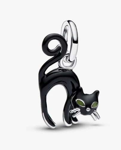 Ciondolo gatto nero - nuovo, con