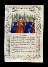 santino incisione 1800 SS. 40 MARTIRI SOLDATI DI SEBASTE