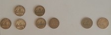 Sette Monete da 500 Lire caravelle più una dell'Unità di Italia