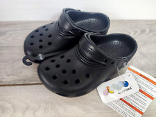 Sandali bambino Jibbitz by Crocs taglia J 1/2 euro 32-33 zoccoli neri ragazzo ragazza