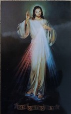 SACRO CUORE DI GESÙ SANTINO CON LA CORONCINA DELLA MISERICORDIA 