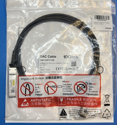 10gtek cab 1gsfp - cab-1gsfp-p2m, 1gbase-cu