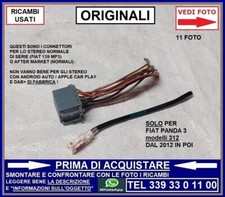 CONNETTORE STEREO AUTO RADIO CD MP3 + ANTENNA specifici FIAT PANDA 3 mod 312