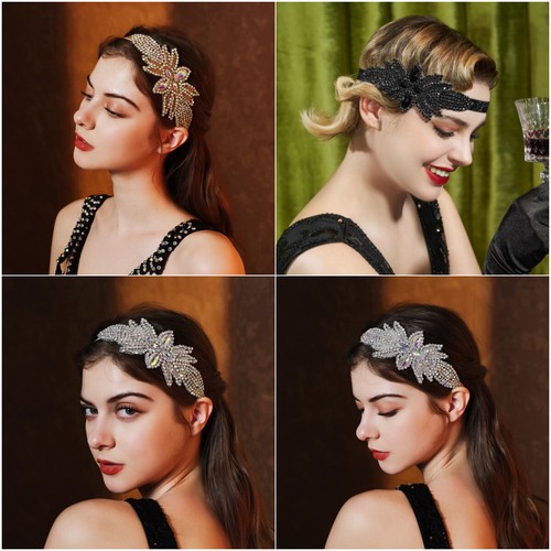 Fascia anni flapper strass - 20,