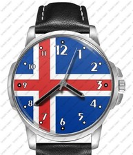 Orologio Da Polso Unico E Alla Moda Con Bandiera D'Islanda