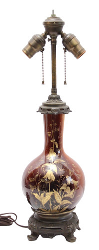 Antica lampada vaso porcellana