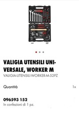 porta utensili Wurth - VALIGIA UTENSILI WORKER M - 52pz