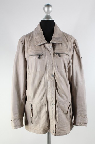 Giacca pelle grigio chiaro