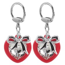 2 Pcs Portachiavi Flash Love Cuore Ciondolo Borsa Scintillante