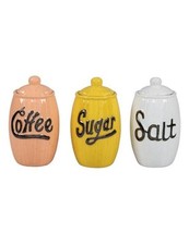 1 Pezzo Barattolo da Cucina in Ceramica Rural Sale Zucchero o Caffè 1000 cc 3...