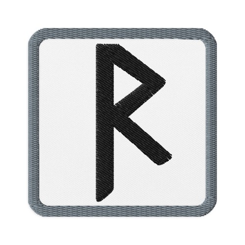 Toppa ricamata runa raidho - runa,