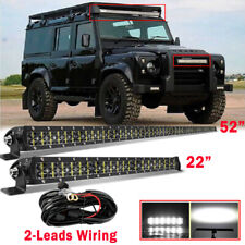 Barra luminosa da lavoro LED doppia fila 22"+52 pollici combinata per LAND ROVER DEFENDER 90 110 130