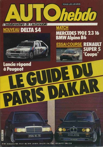 Auto hebdo 451 12 1984 - n°451, 20/12/1984