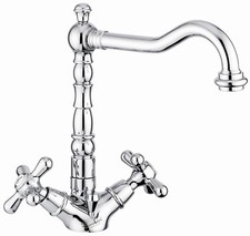 RUBINETTO MONOF. LAVABO CROMO DECO' OLD GARANZIA 2 ANNI VITONE CERAMICO