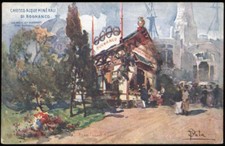 cartolina MILANO esposizione 1906 chiosco acque minerali di bognanco