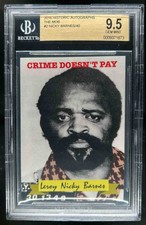 2016 Autografi Storici La Mafia Leroy Nicky Barnes Mr. Untouchable #/40 BGS 9,5