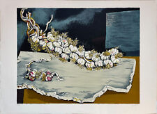 Renato GUTTUSO "Agli"  1984 litografia originale firmata