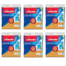 6 pezzi VILEDA Panno Vetri e Finestre cristalli Pannovetri NUOVO lavabile