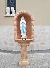 CUPOLA GROTTA CAPPELLA STATUA MADONNA DI LOURDES CON COLONNA DA GIARDINO ESTERNO