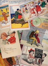 HUMOR - UMORISMO - lotto di 12 cartoline f/piccolo spedite primo 900 BELLE - TP1