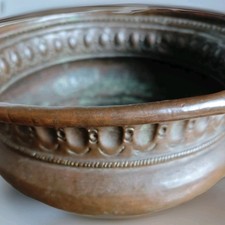 Contenitore in rame sbalzato, epoca '800 Lavorato A Mano 