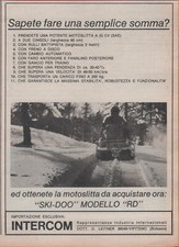 Motoslitta Ski-Doo modello RD. Advertising  1968