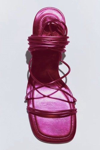 Zara sandali stringati tacco - zara,