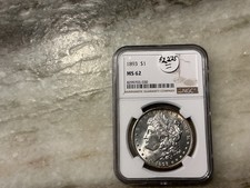 1893 Silver Morgan Dollar MS62