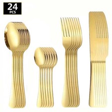 Servizio 24 Posate Oro Lucido