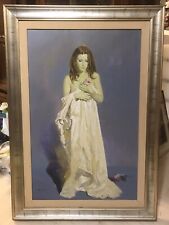 OLIO SU TELA DI ALESSANDRO BIFFIGNANDI " OFELIA " CICLO AZZURRO 70 X 110 cm CV