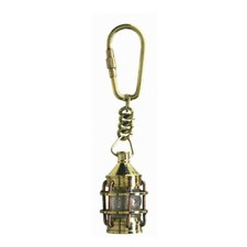 Brass lantern key ring - brass, /