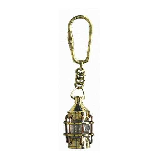 Brass lantern key ring - brass, /