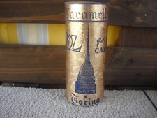 ANTICA SCATOLA ROTONDA X CARAMELLE DITTA D.L. TORINO in cartone no latta-diam. 8