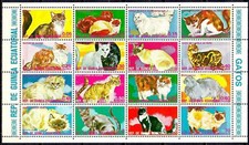 Guinea Equatoriale 1975 Gatti Tabby Persiano Birmano Siames Birmano Maine Coon MNH
