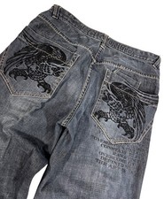 Jeans larghi ricamati ecko - larghi,