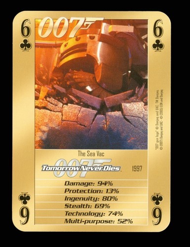 Playing card 007 bonds - x,