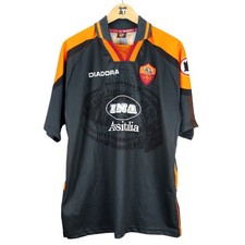 1997-98 As Roma Terza Maglia Diadora Ina Assitalia XL (Top)  SHIRT MAILLOT TRIKO