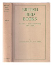 Irwin, Raymond British Uccello Libri : An Index To Ornitologia, A.D.1481 T