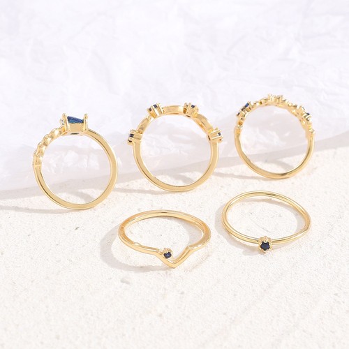 Set anello geometrico trendy - anello,