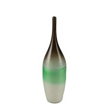 Vaso Vintage Vetro Verde e Fumé Nord Europa Anni 60 Originale