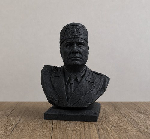 Busto mussolini effetto - 3d,