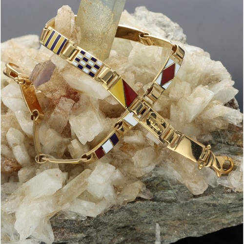Bracciale bandiere oro 18 - bracciale,
