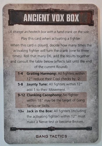 Ancient vox box promo - "ancient, box"