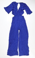 Tuta donna Zara blu gamba