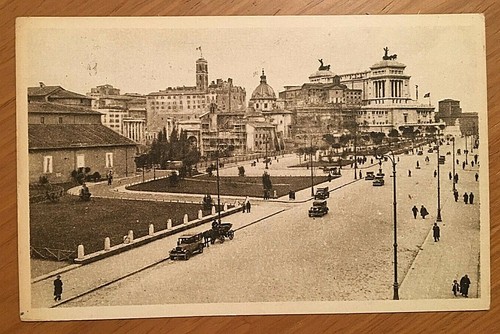 Cartolina roma via - di,