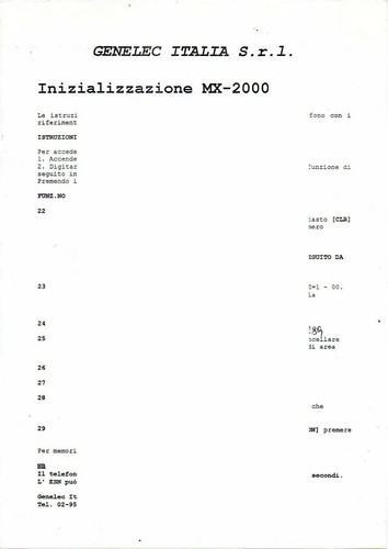 Tabella programmazione esn - tabella,