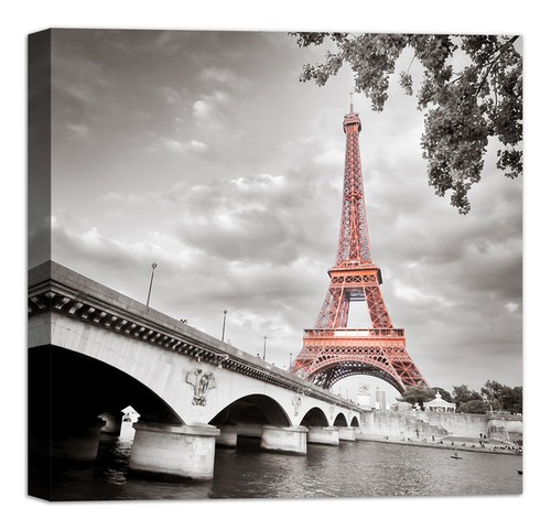 Parigi quadro stampa su tela - -,
