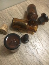 FARMACIA ANTICA 3 BOCCETTE AMBRATE PER PREPARAZIONI DI MISURA - 900’