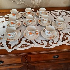 ANTICO SERVIZIO da caffè Porcellana MONOPOLI porcellana d'Italia RARO '60s