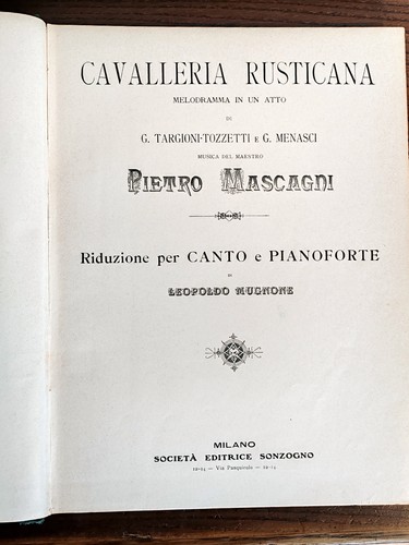 Cavalleria rusticana pietro - rusticana,